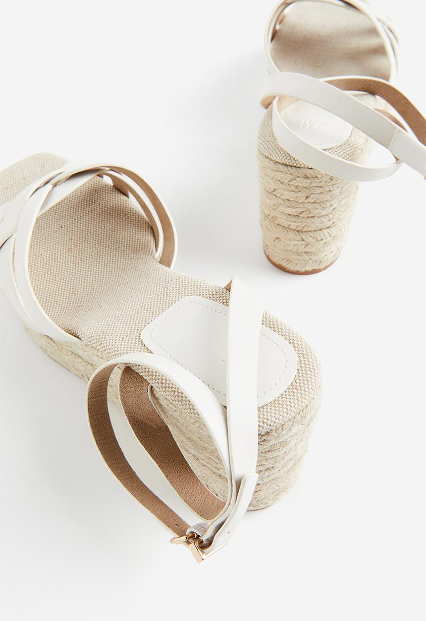 H&M - Wedge-heeled espadrilles - white