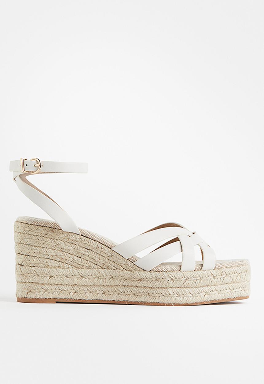 H&M - Wedge-heeled espadrilles - white