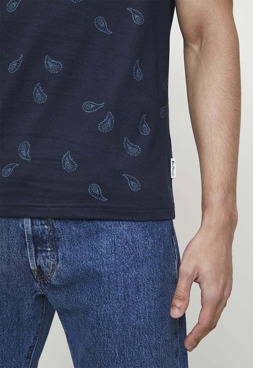 Ben Sherman - Paisley Pkt Tee - Navy
