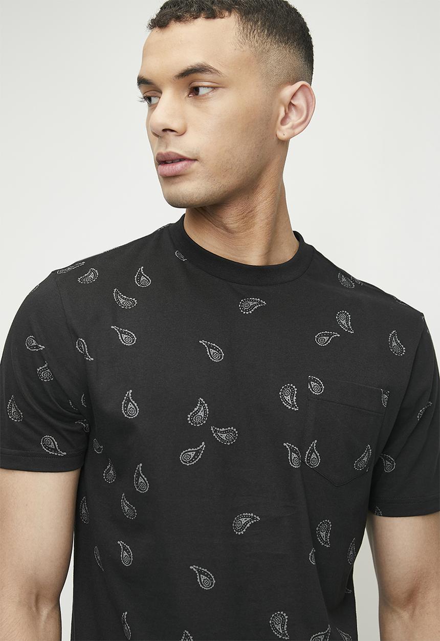 Ben Sherman - Paisley Pkt Tee - Black