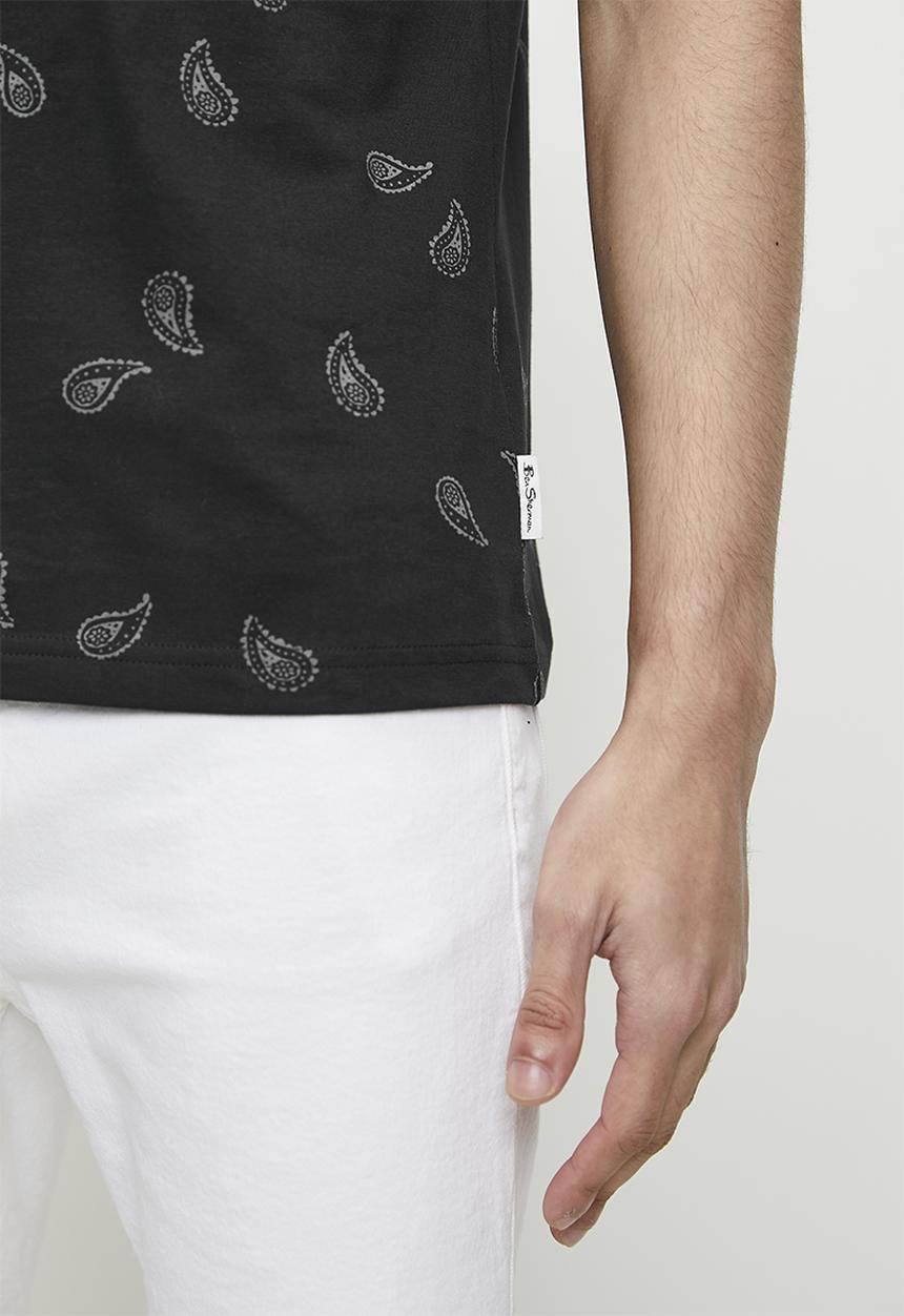 Ben Sherman - Paisley Pkt Tee - Black