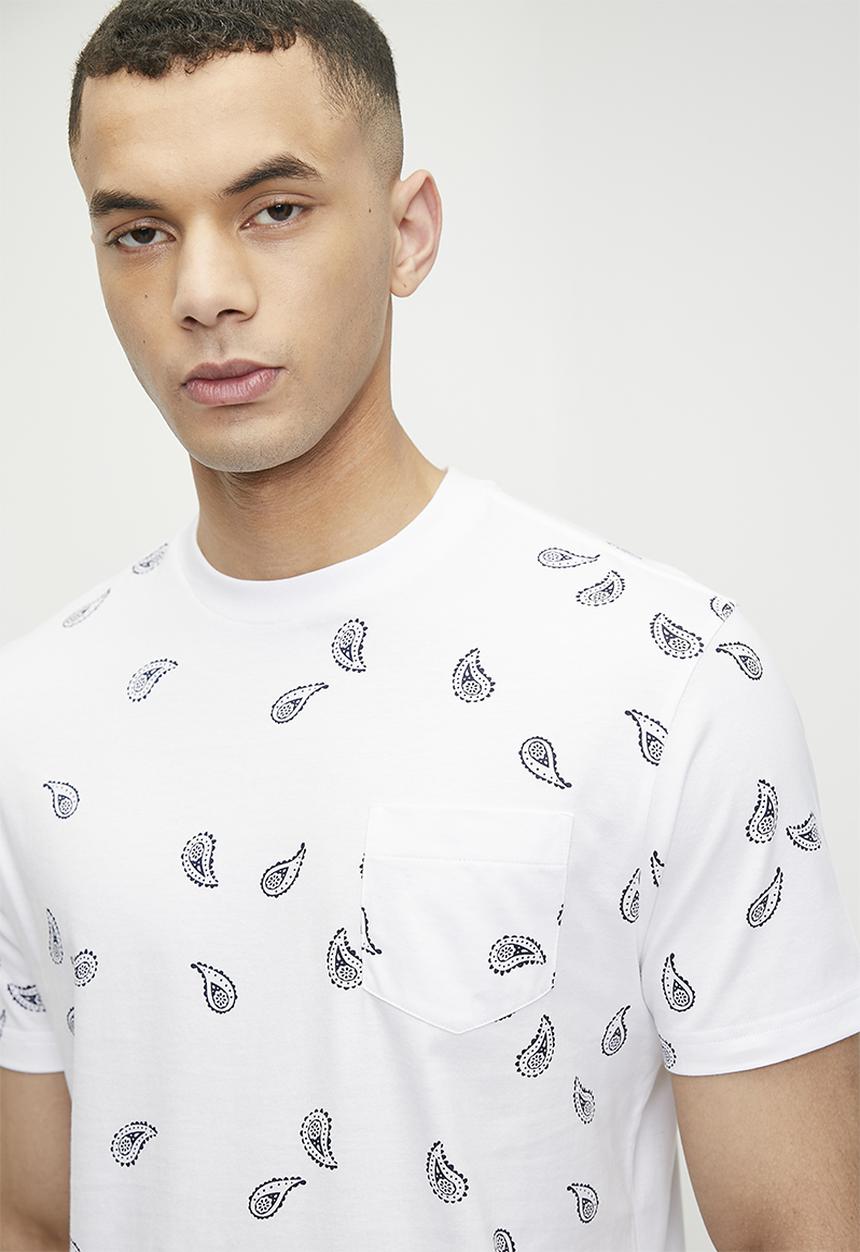 Ben Sherman - Paisley Pkt Tee - White