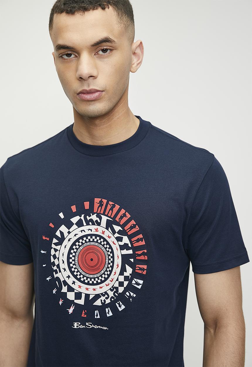 Ben Sherman - Motion Target Puff Print - Navy