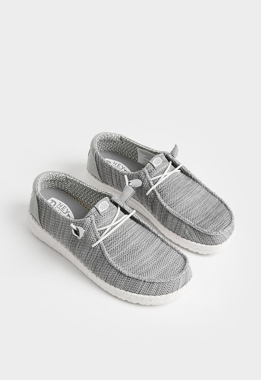 Hey Dude - Wendy Stretch Mesh Slip-On - Light Grey