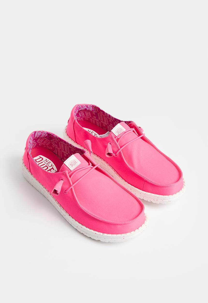 Hey Dude - Wendy Stretch Canvas Slip-On - Neon Pink
