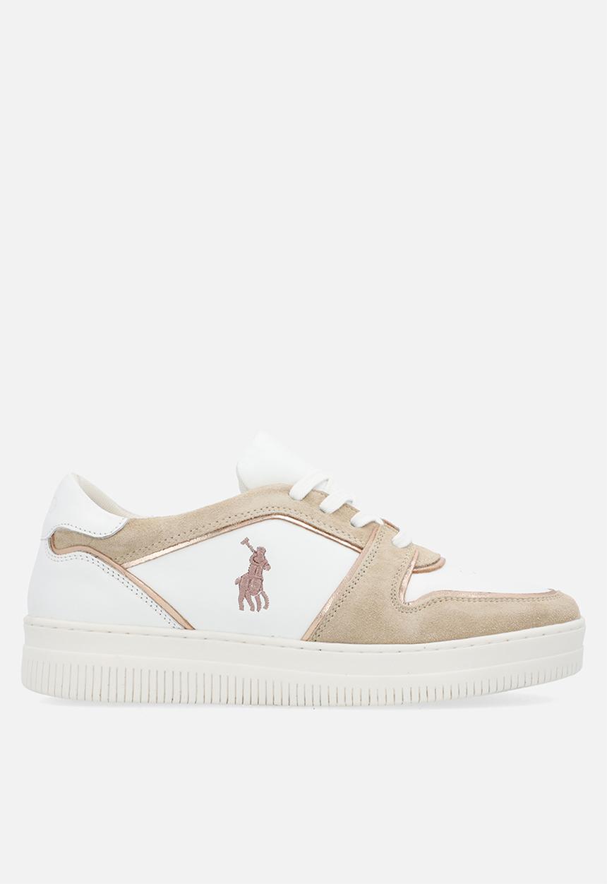 POLO - Gold tipped sneaker - white and gold