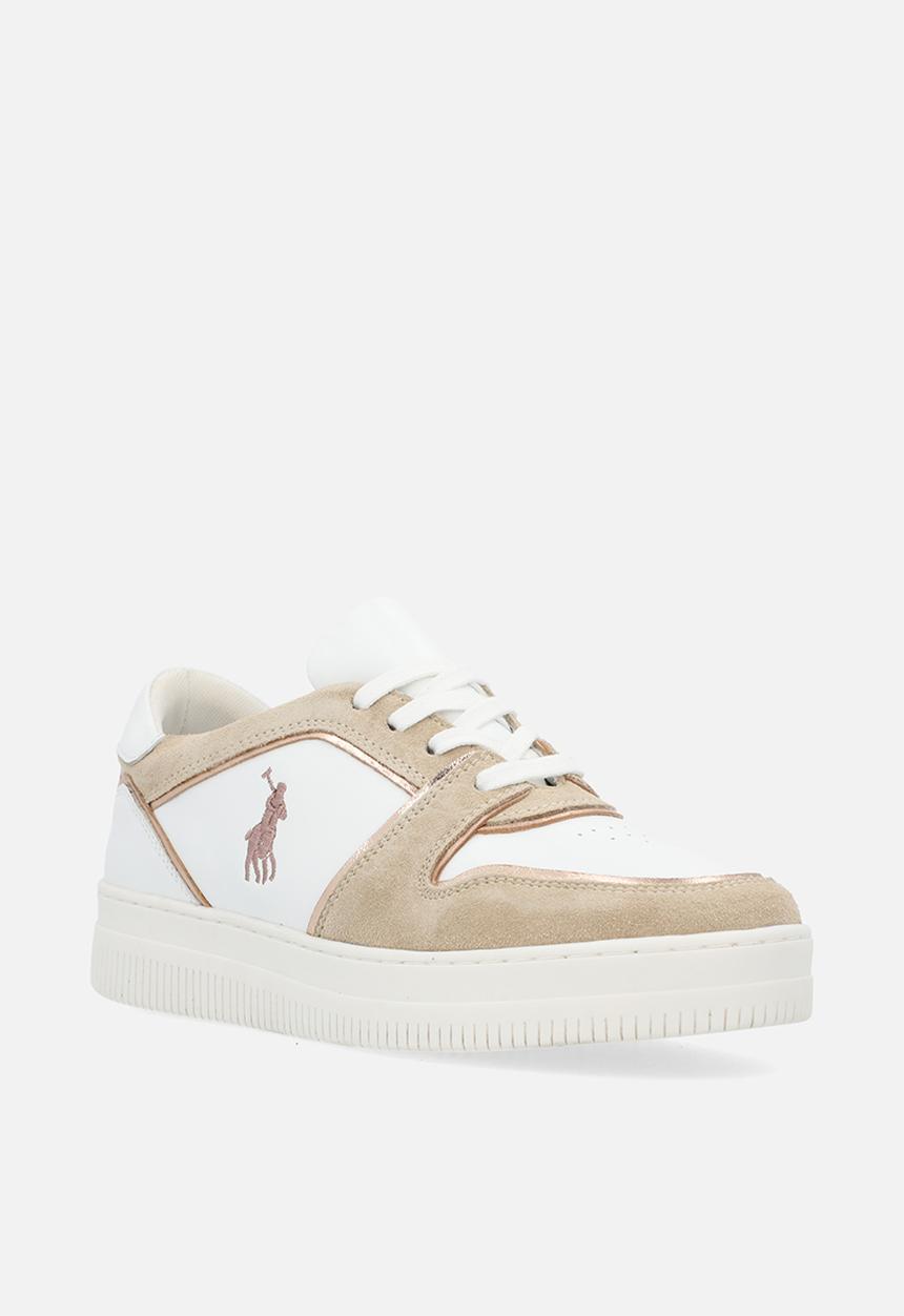 POLO - Gold tipped sneaker - white and gold