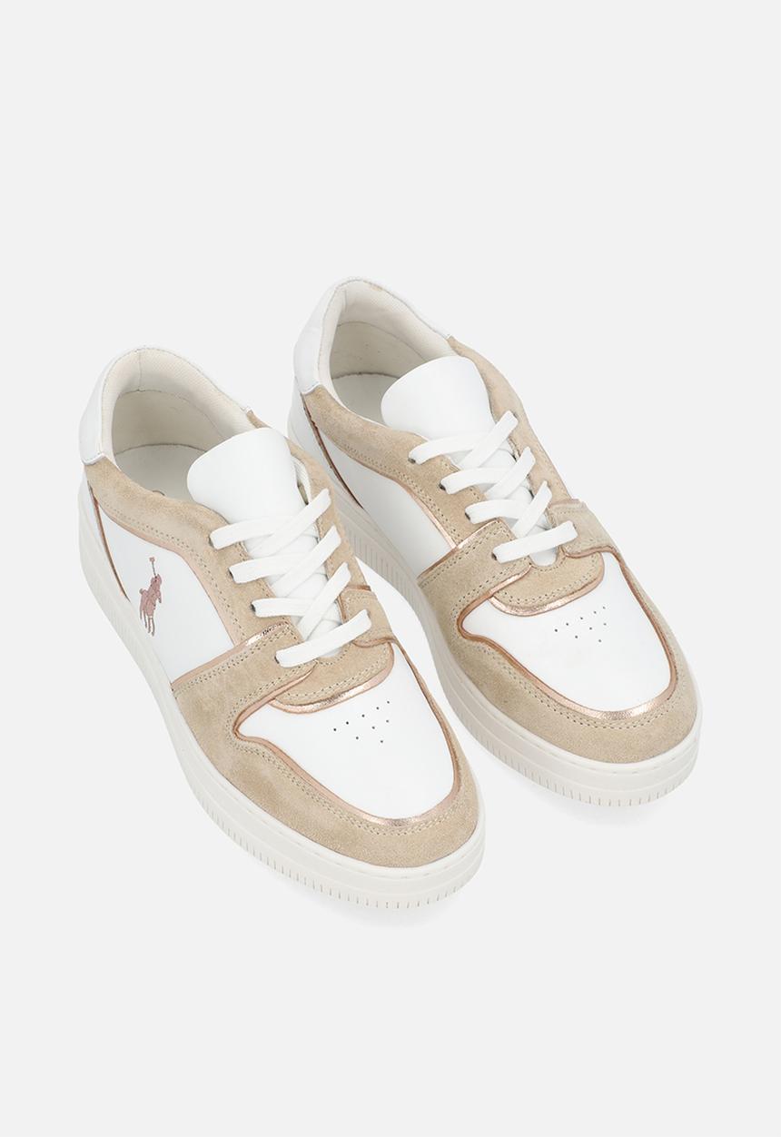 POLO - Gold tipped sneaker - white and gold