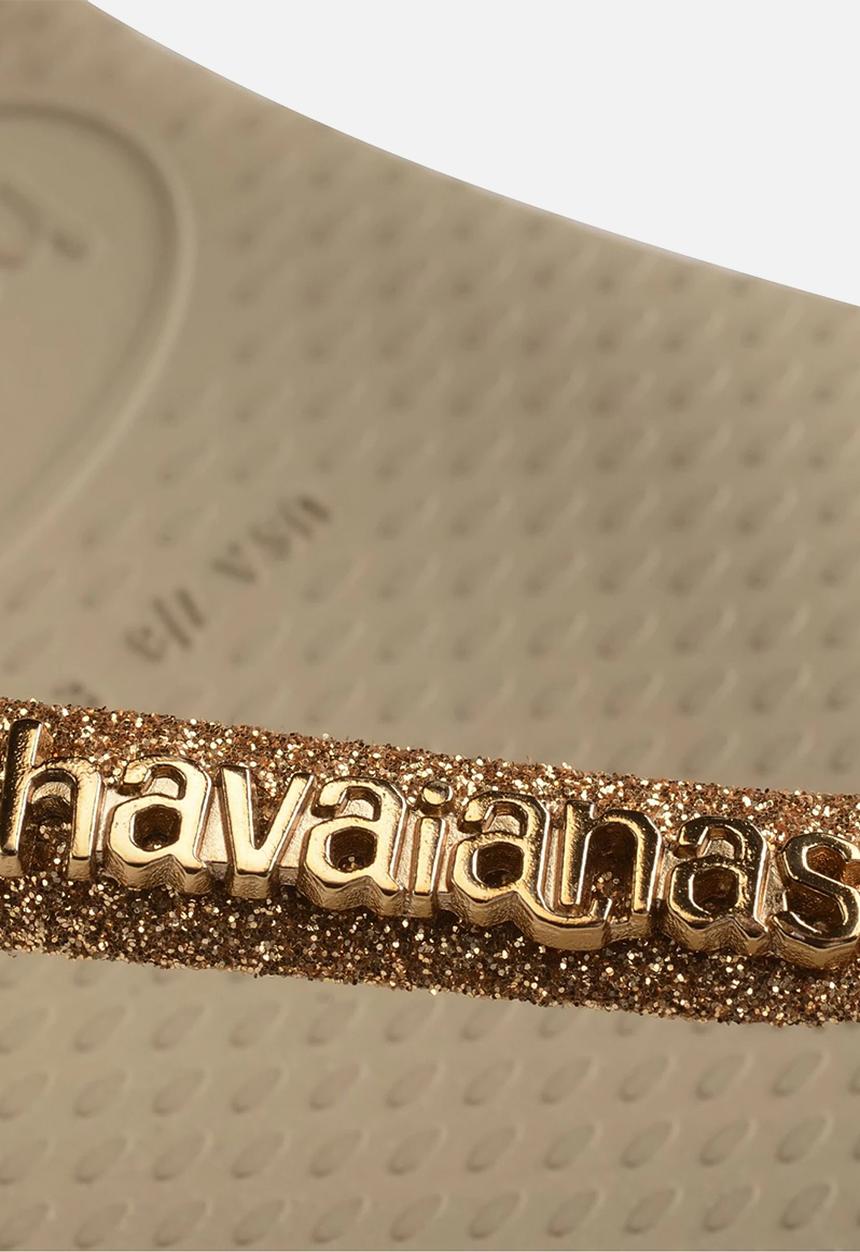 Havaianas - Slim Glitter III -  Sand / golden light metallic