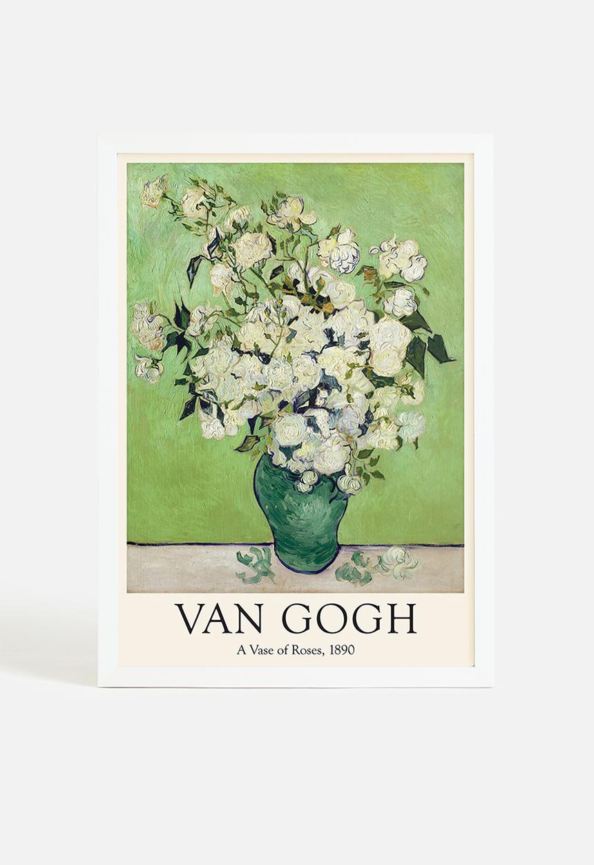 MJ Design Studio - A Vase Of Roses Van Gogh Wall Artt