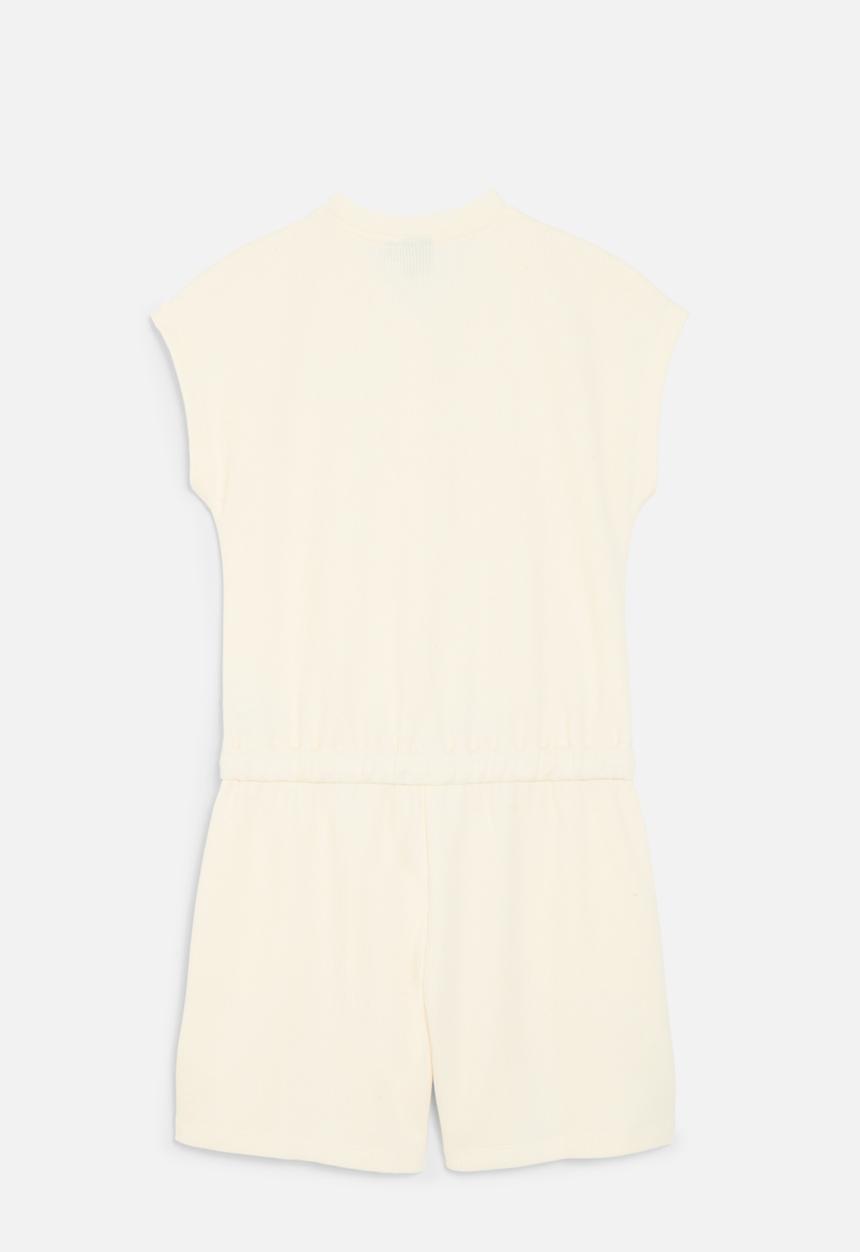 POLO - Girls gina textured ss jumpsuit - off white
