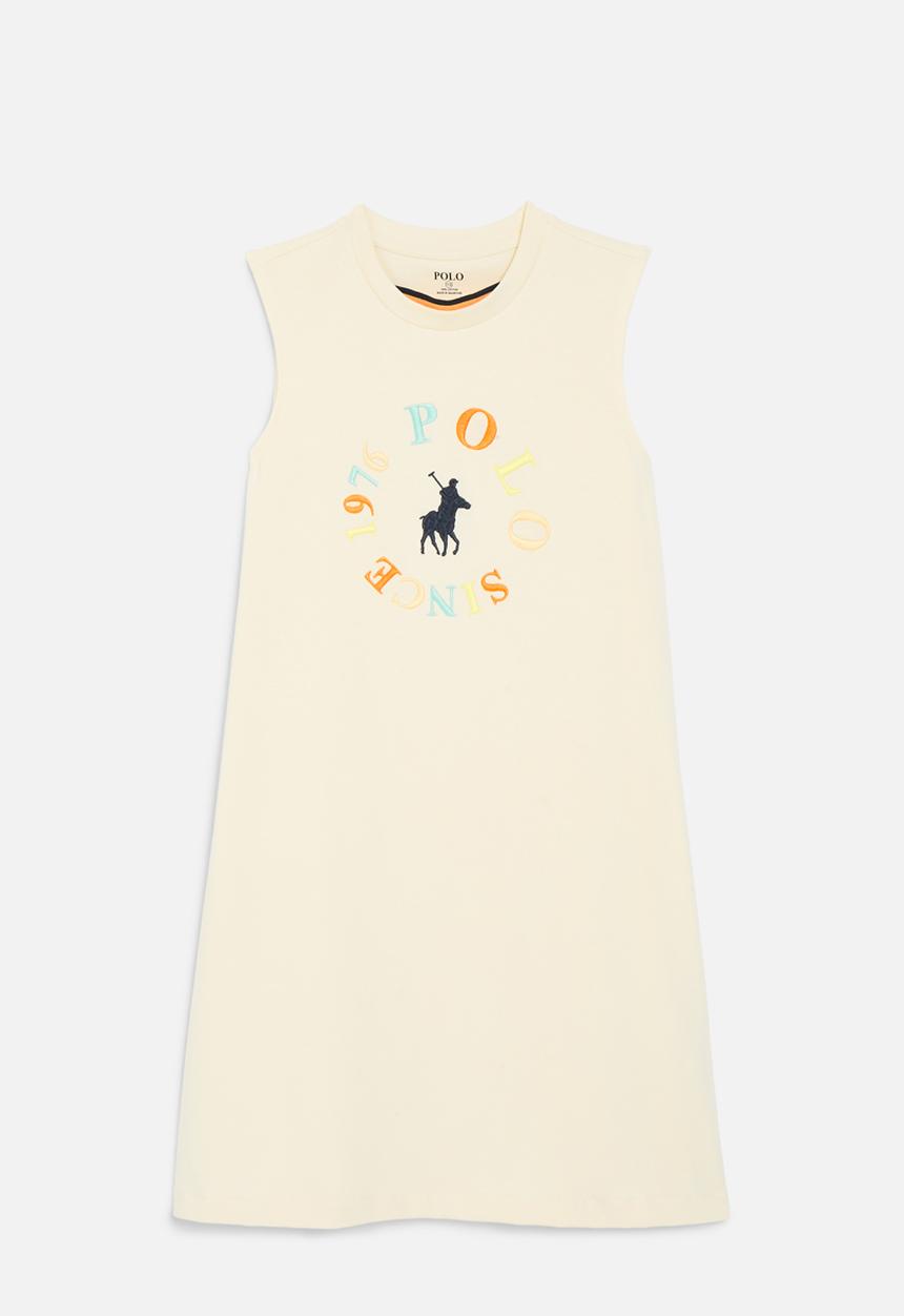 POLO - Girls isla sl dress - stone
