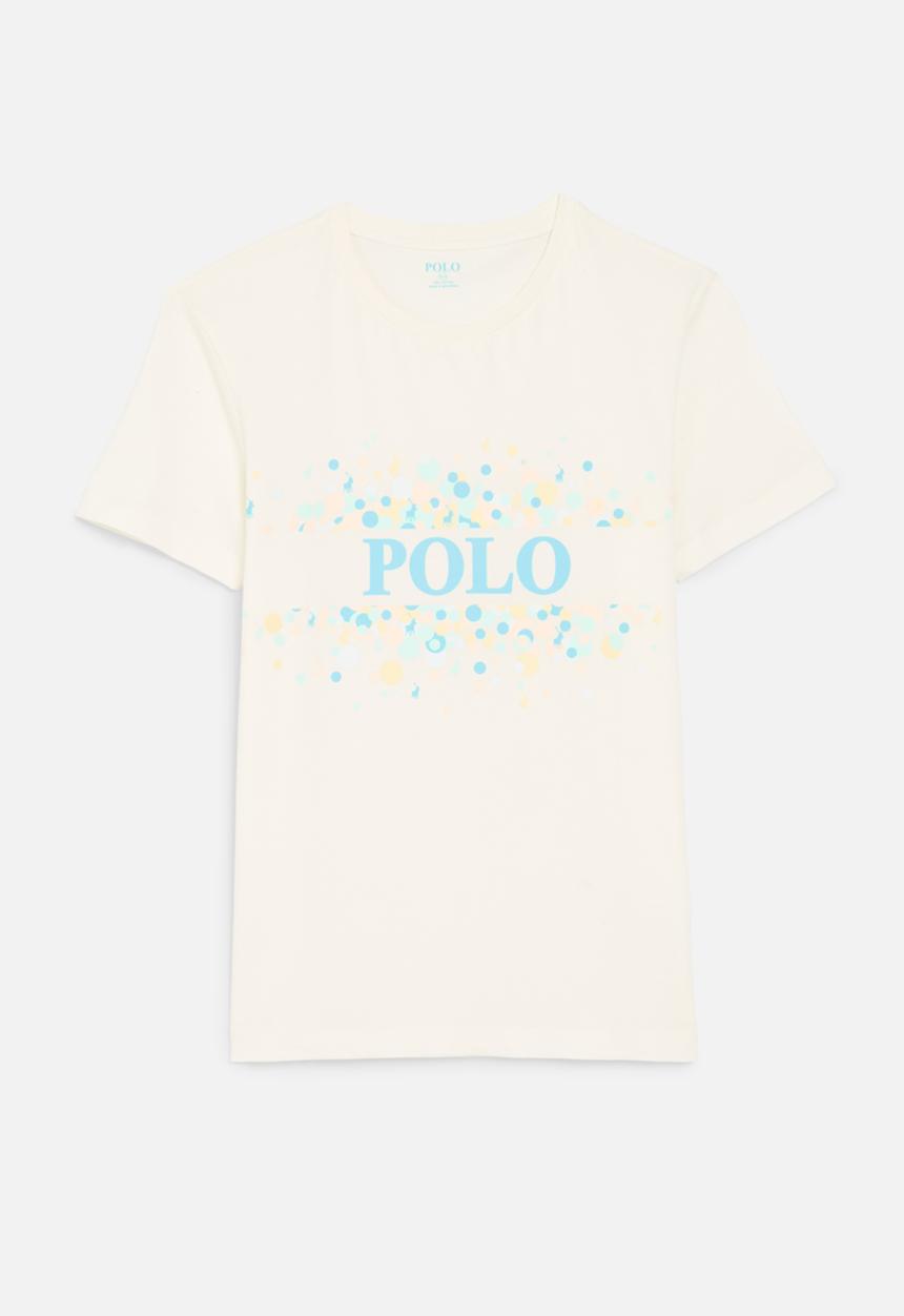 POLO - Girls britney printed ss tee - off white