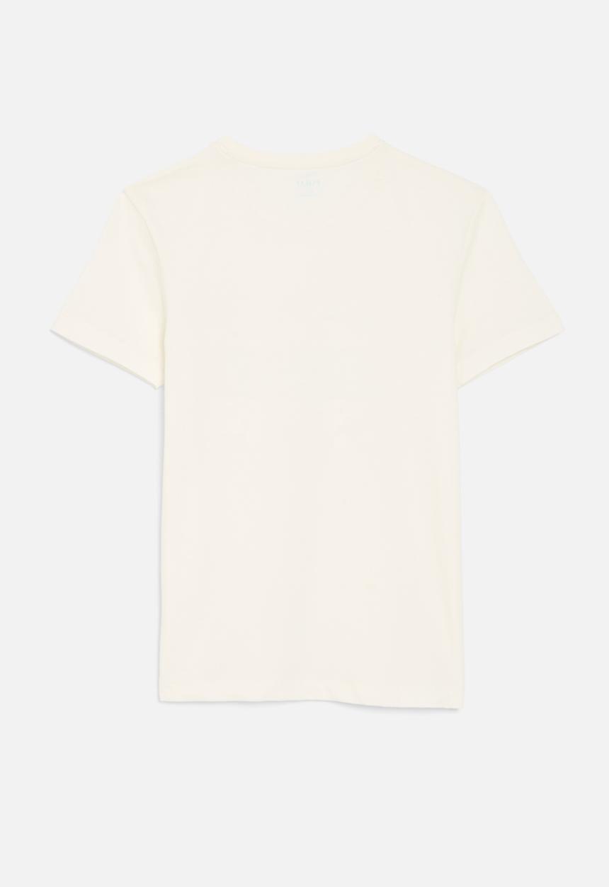 POLO - Girls britney printed ss tee - off white