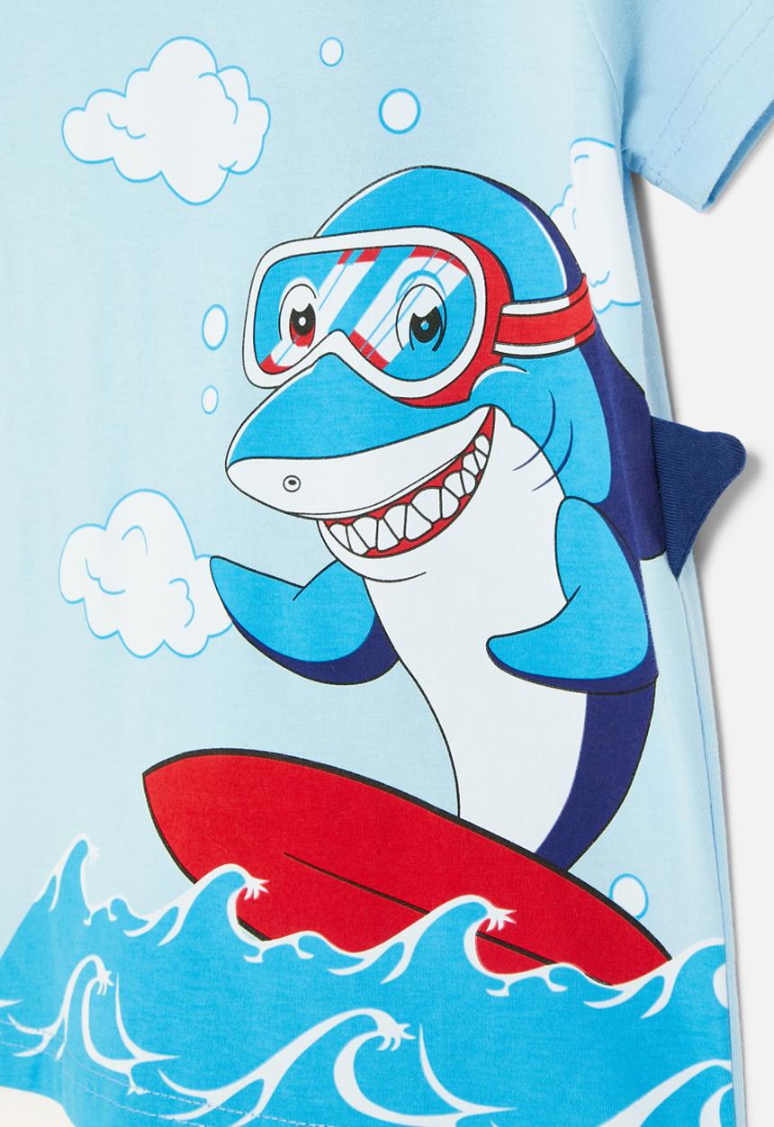 Pop Candy - Printed tee-light blue