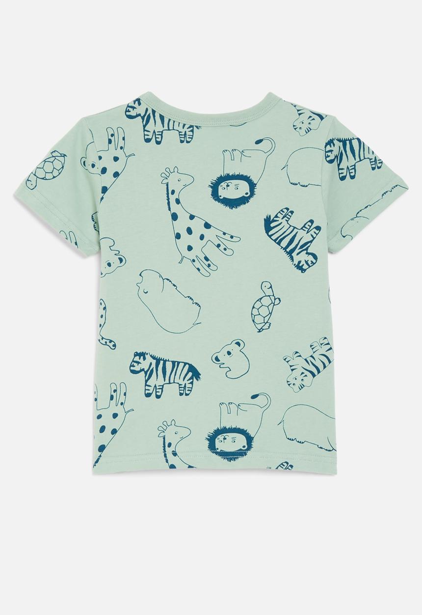 Pop Candy - Born to be kind print tee-light green