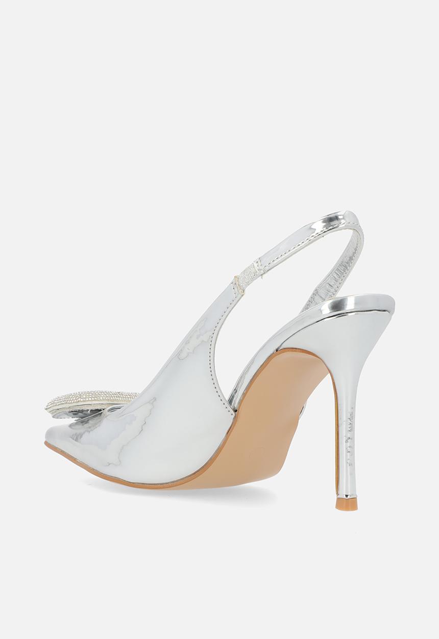 Public Desire - Floss slingback heel - silver metallic