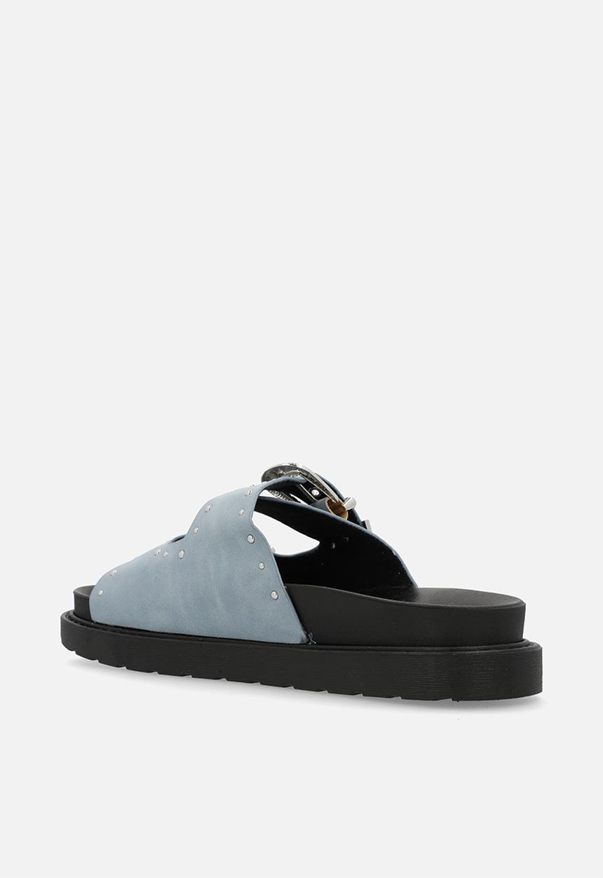 Oxford Street - Double Buckle Slide - Light Blue