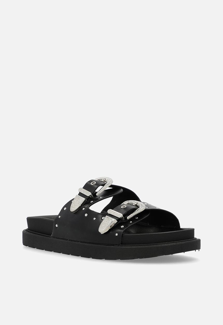 Oxford Street - Double Buckle Slide - Black