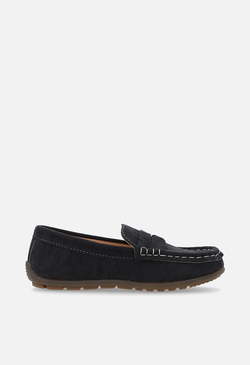 Pop Candy - Faux suede loafer-navy