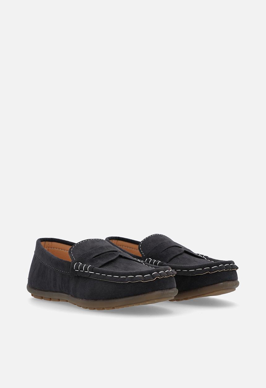 Pop Candy - Faux suede loafer-navy