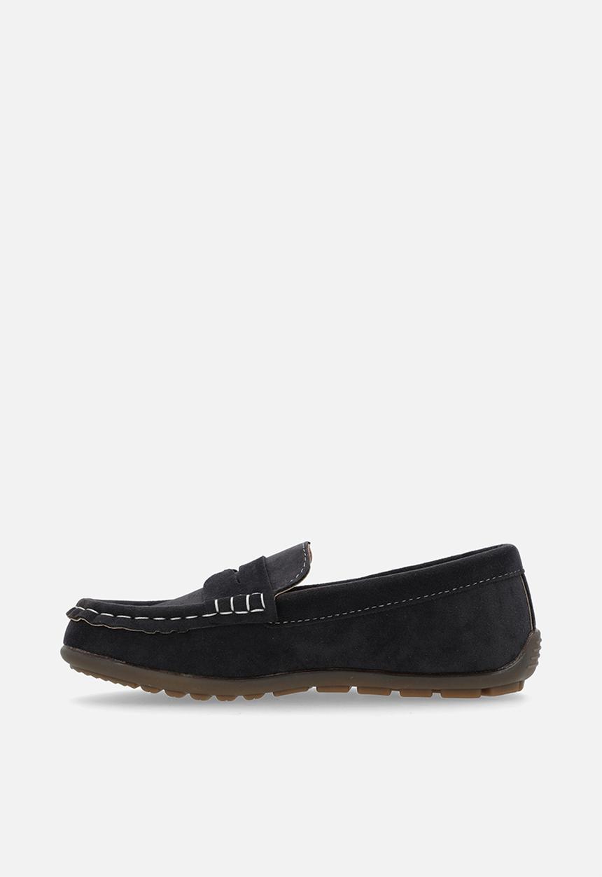 Pop Candy - Faux suede loafer-navy