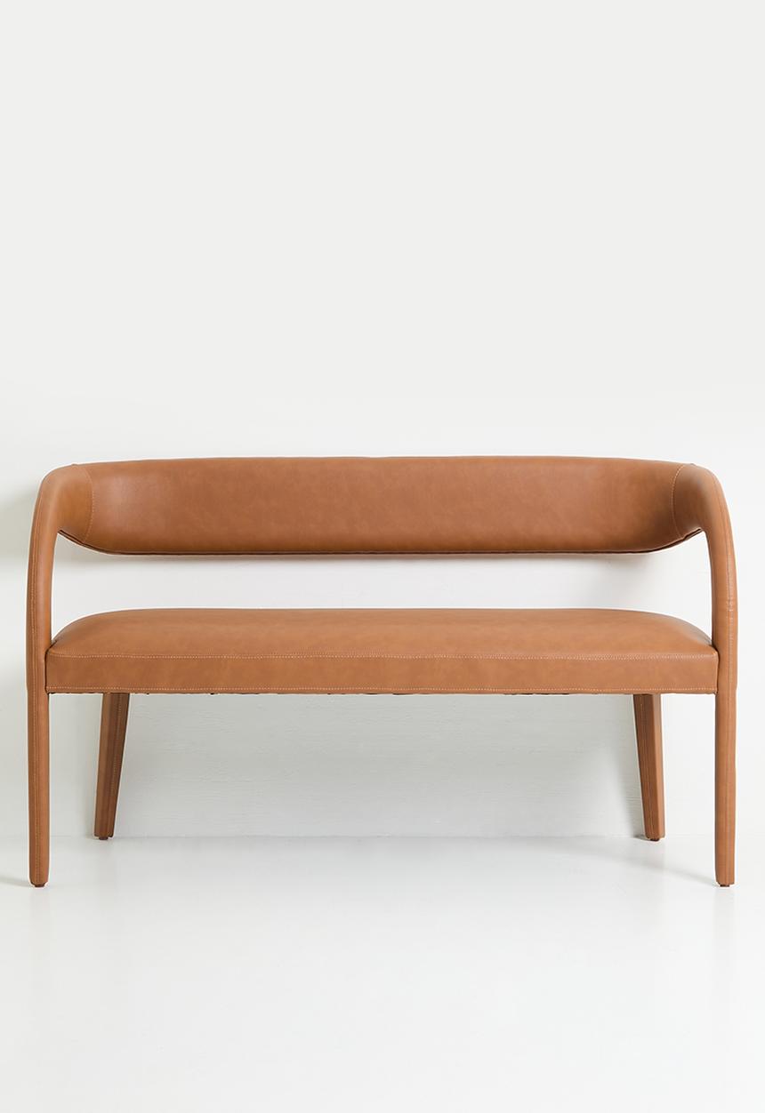 Sixth Floor - Lira PU fully upholstered chair-tan