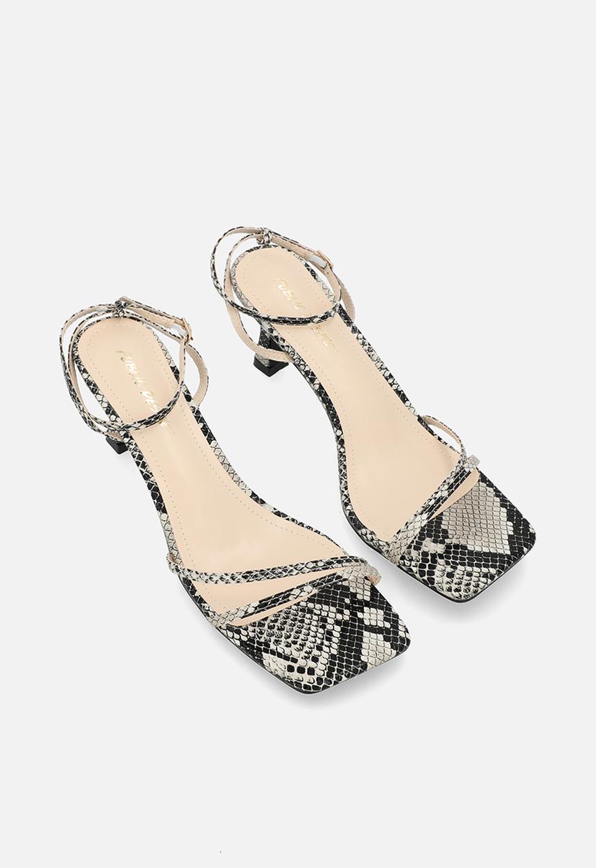 Public Desire - Kendra midi heel - snakeskin