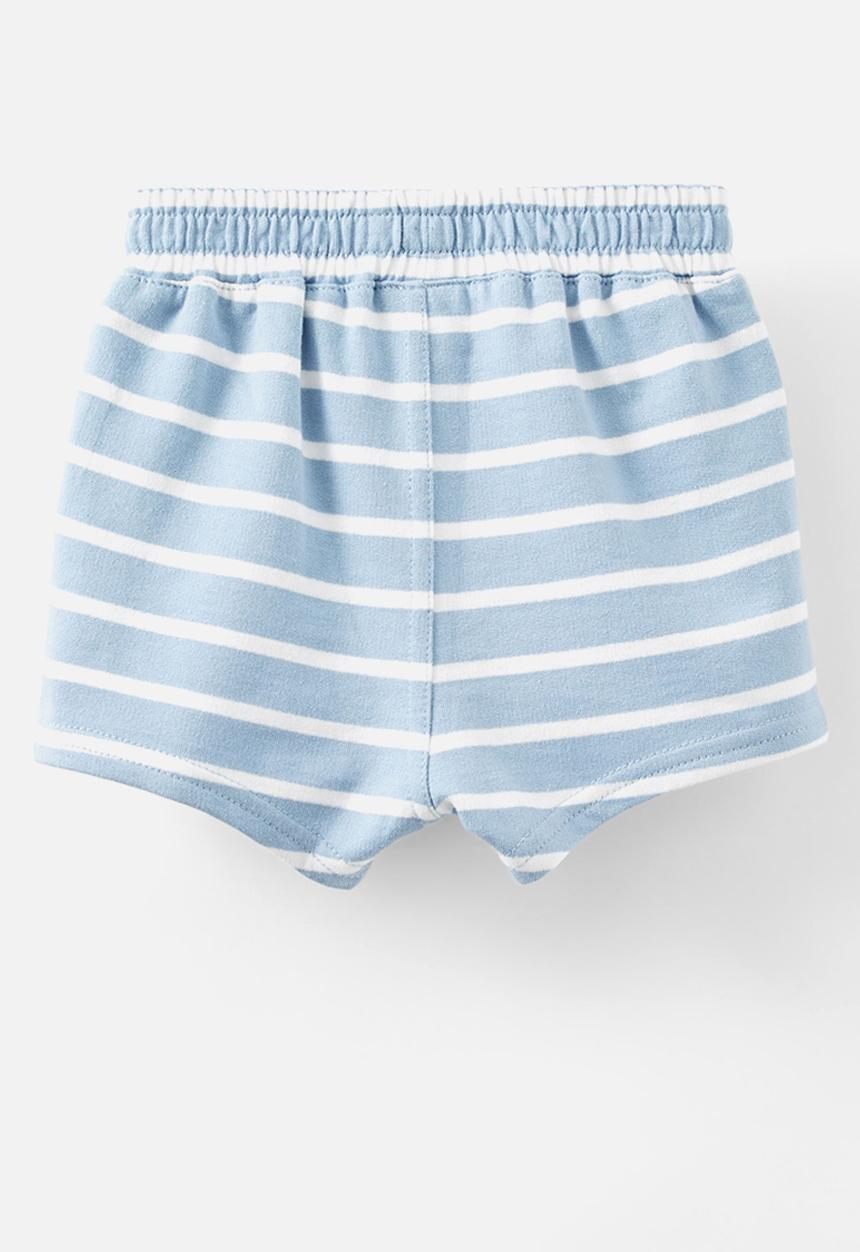 Cotton On - Frankie short - dusty blue/vanilla riley stripe