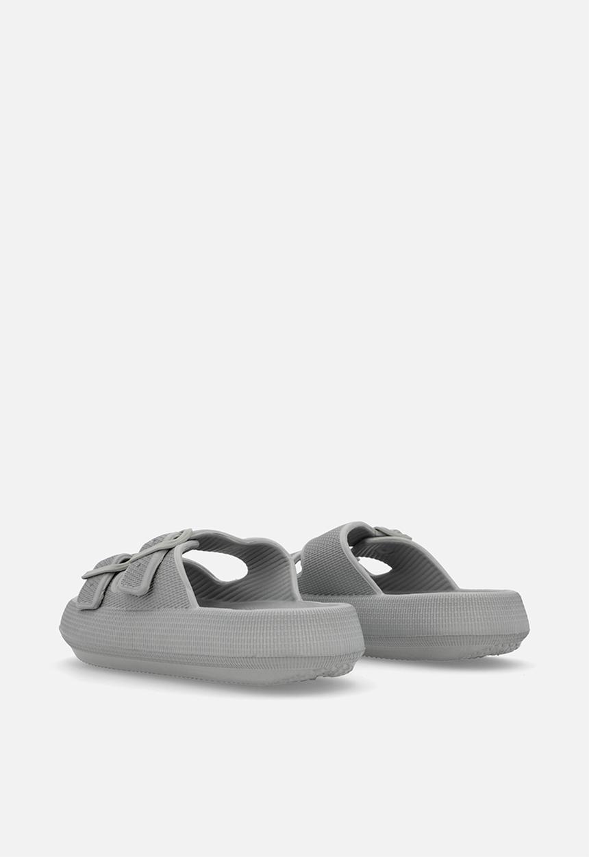 Pop Candy - Twin strap slides-grey