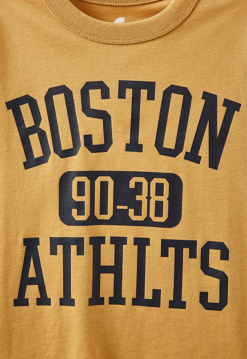 Cotton On - Jonny short sleeve print tee - mustard seed/boston athlts