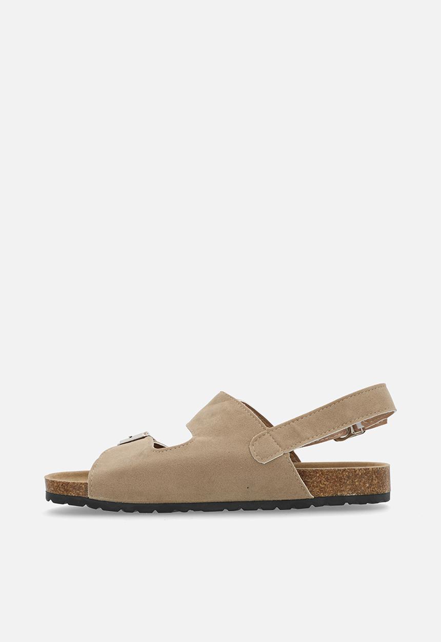 Pop Candy - Twin buckle sandals-beige