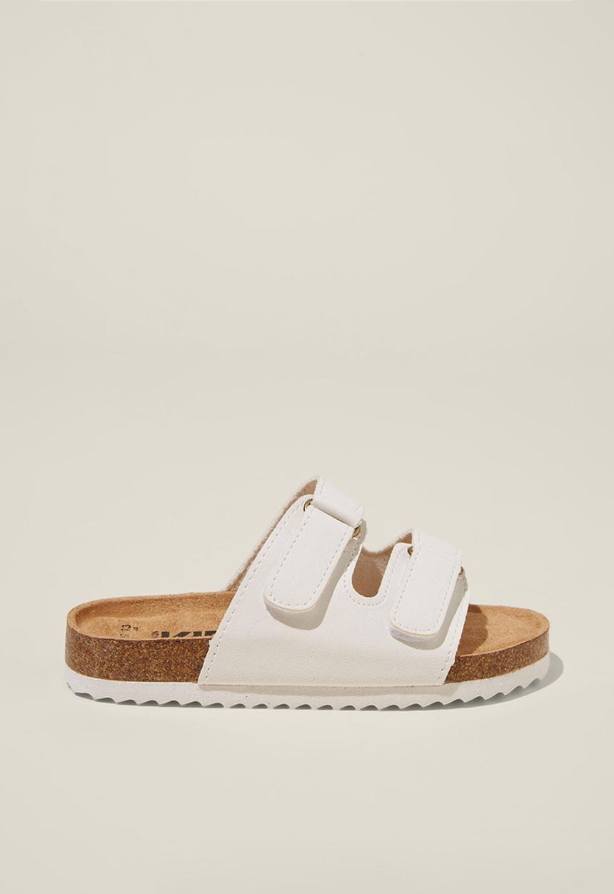 Cotton On - Frankie double strap slide - white