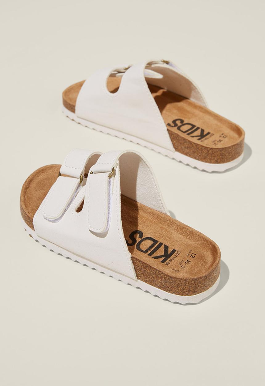 Cotton On - Frankie double strap slide - white