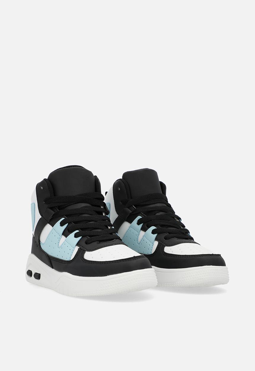 Pop Candy - Colour block hi top sneakers-black & white