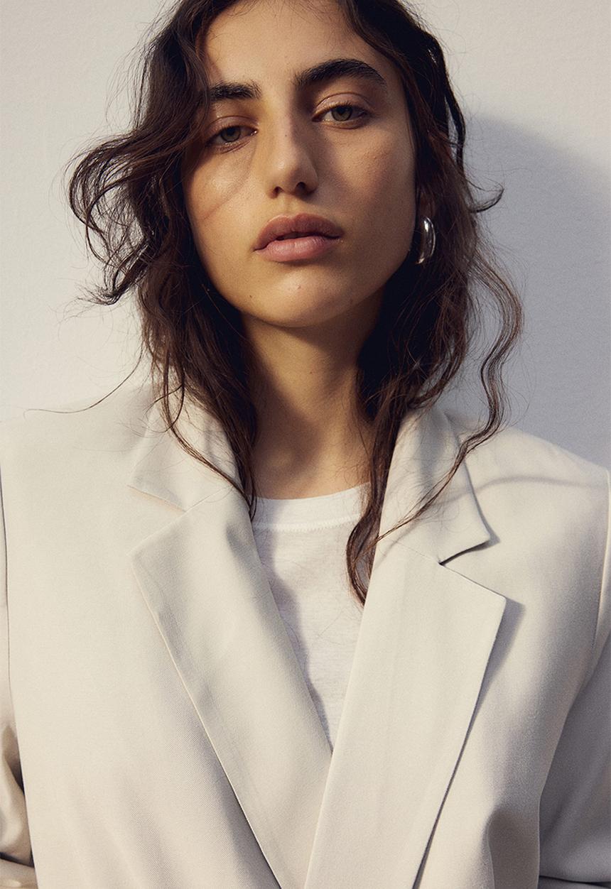 H&M - Double-breasted blazer - light grey