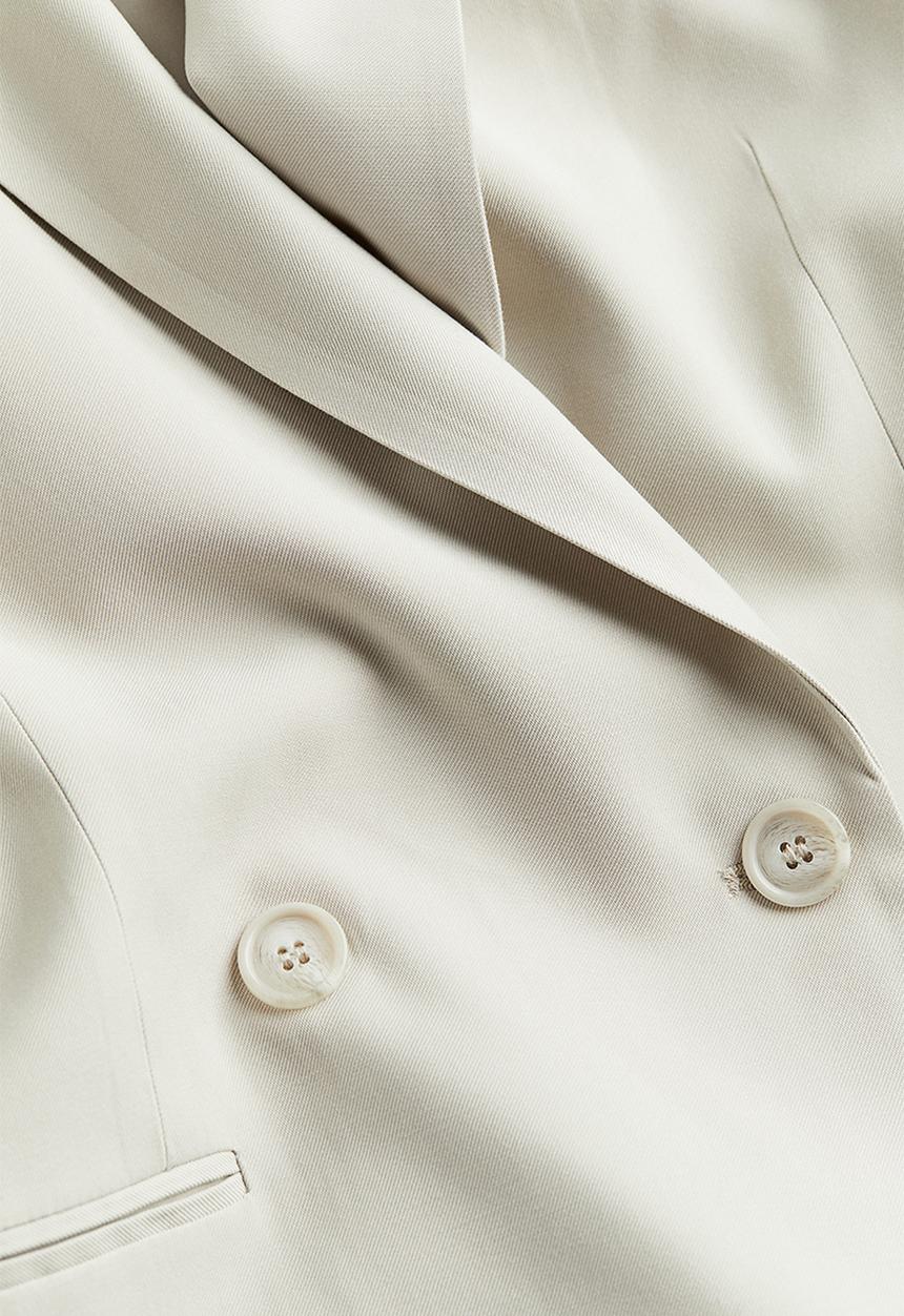 H&M - Double-breasted blazer - light grey