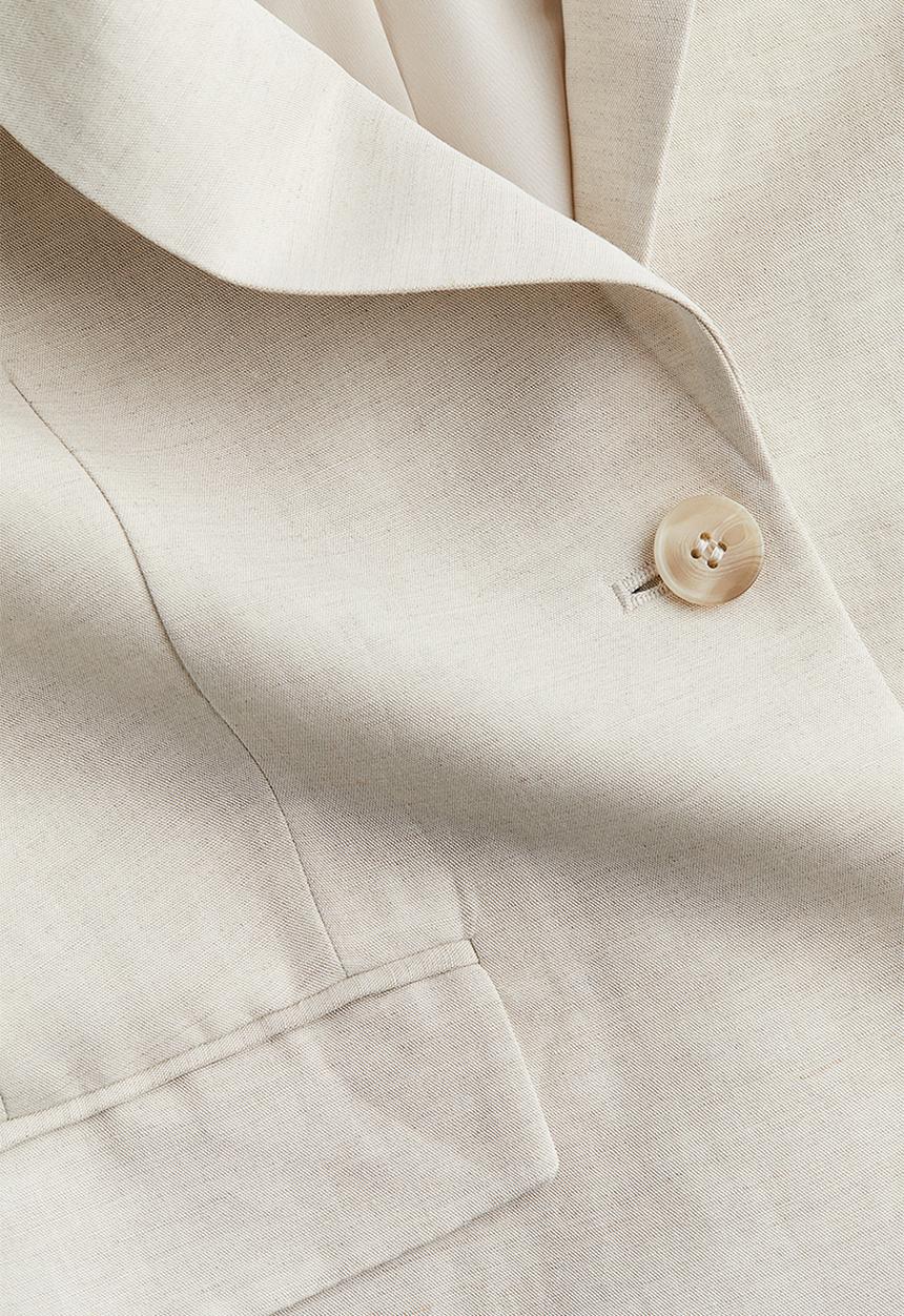 H&M - Linen-blend blazer - light beige