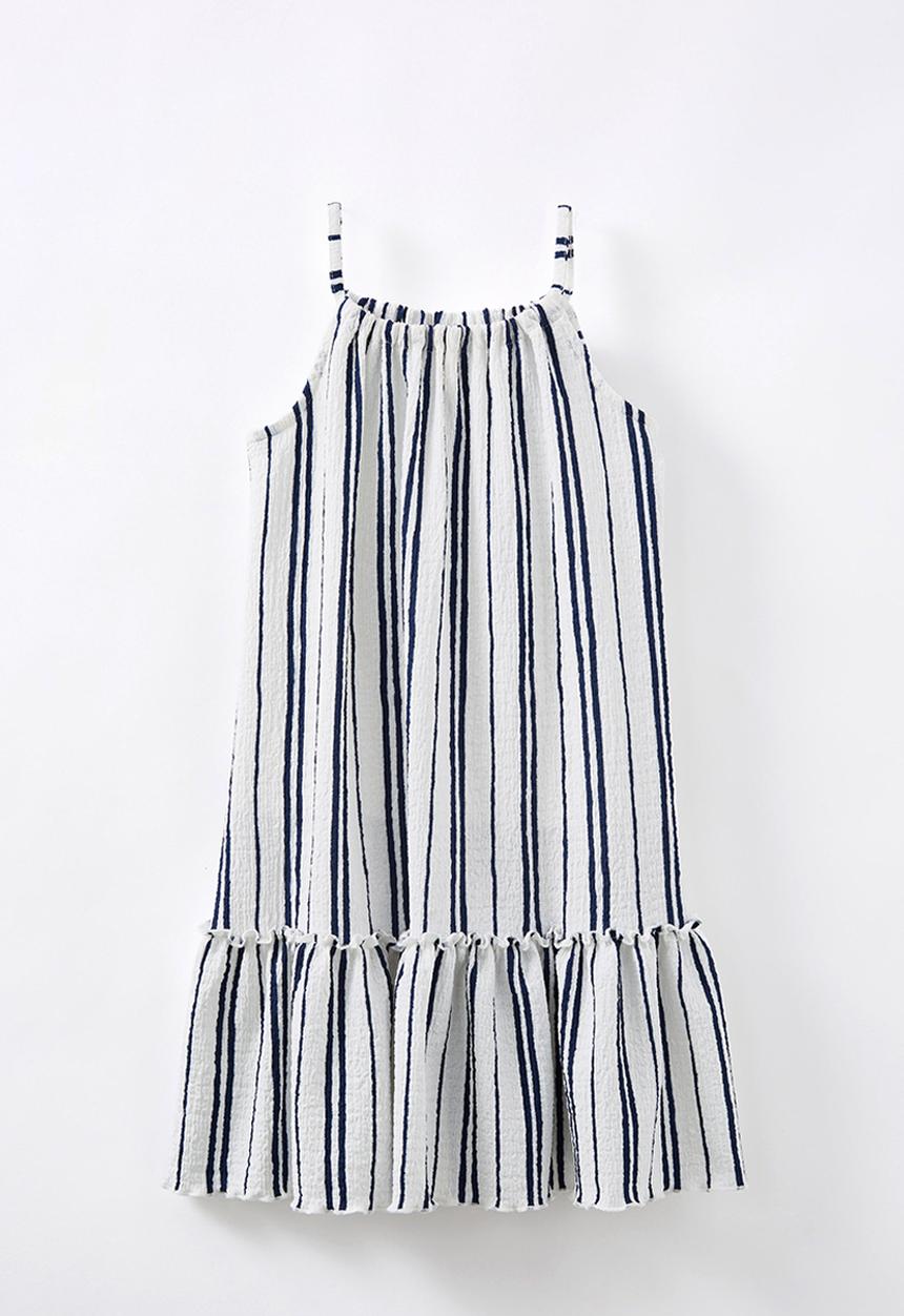 Cotton On - Hallie tiered dress - in the navy/stripe