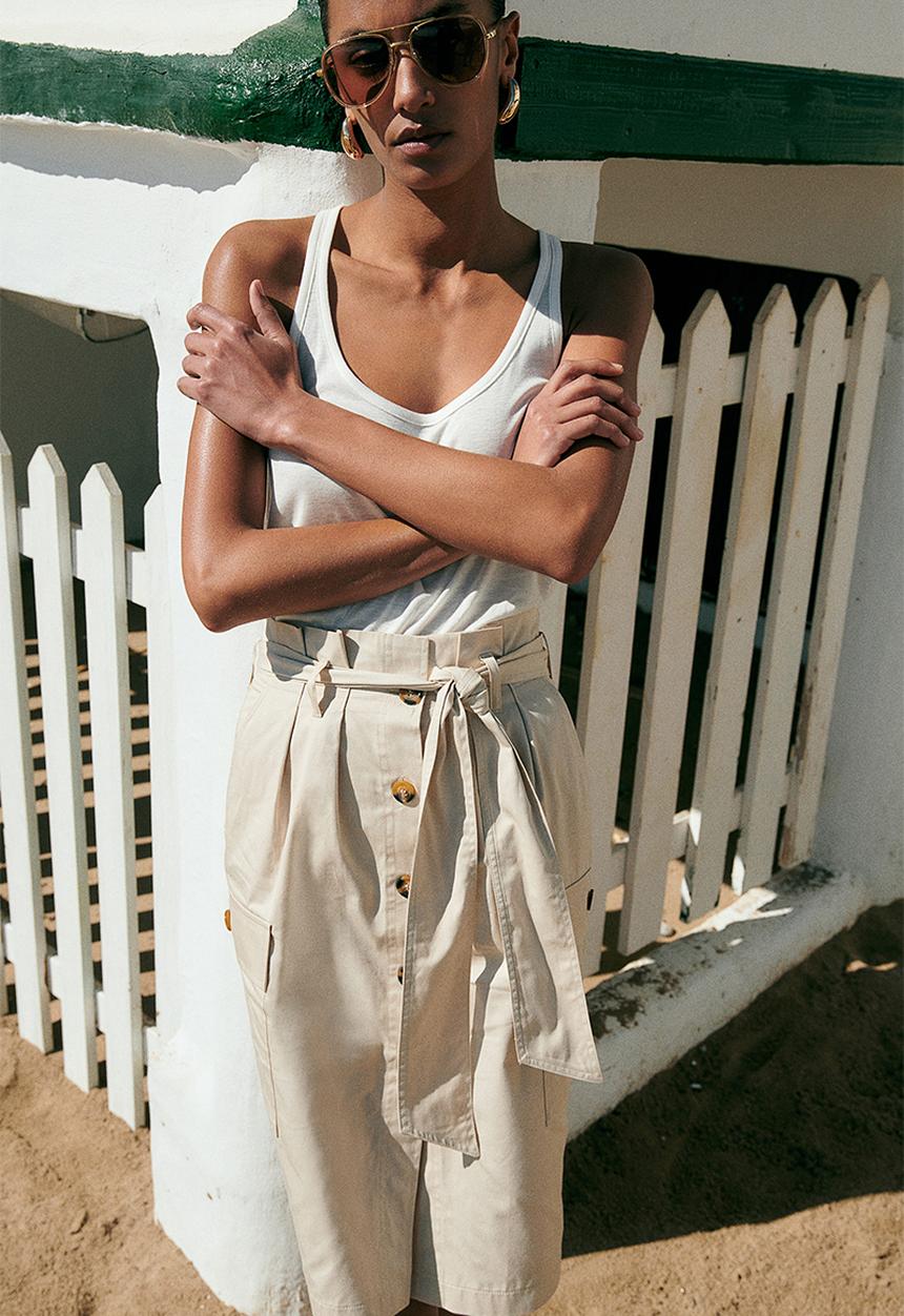 H&M - Utility skirt - beige