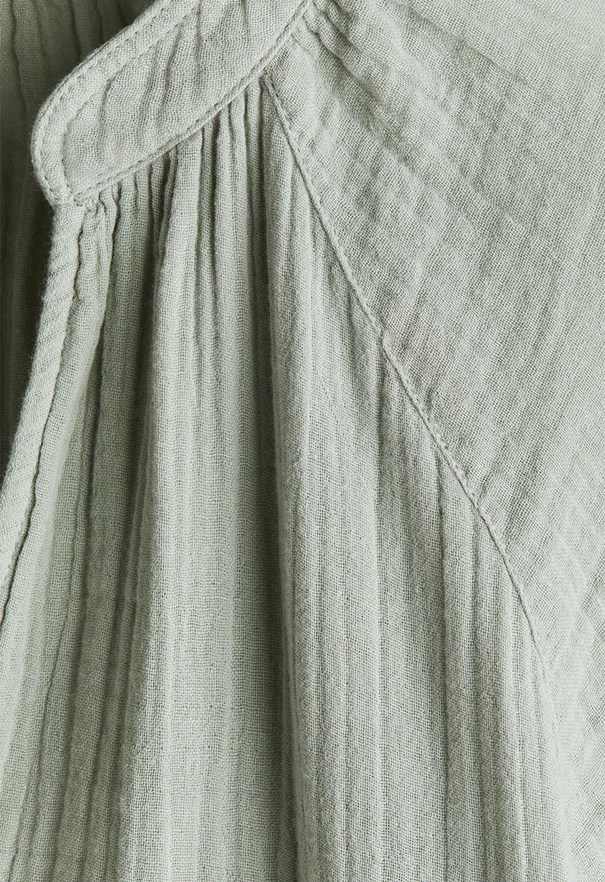 H&M - Double-weave blouse - sage green
