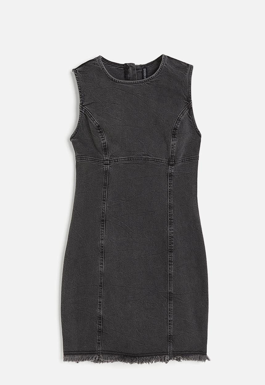 H&M - Denim bodycon dress - black