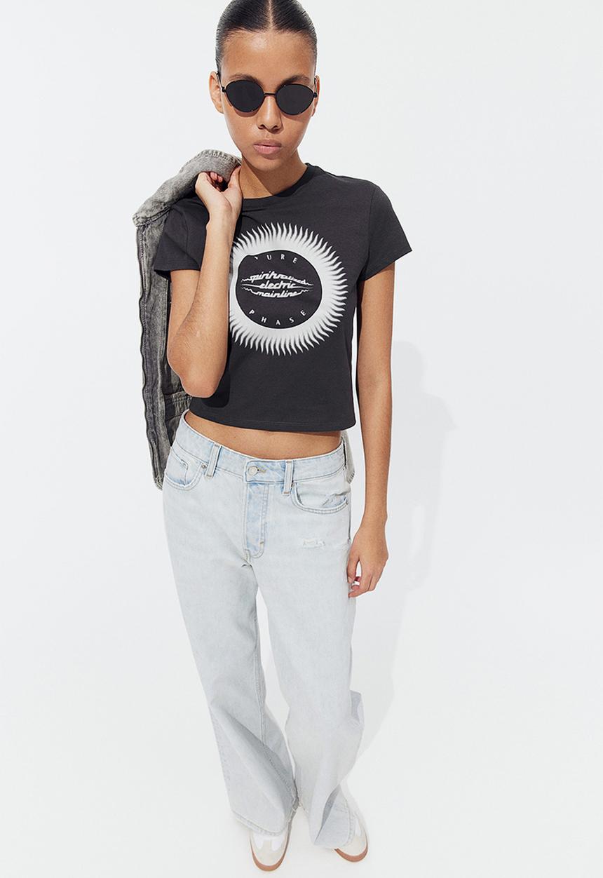 H&M - Printed T-shirt - black spiritualized