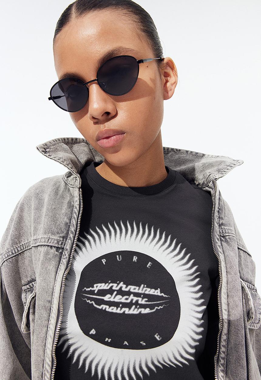 H&M - Printed T-shirt - black spiritualized
