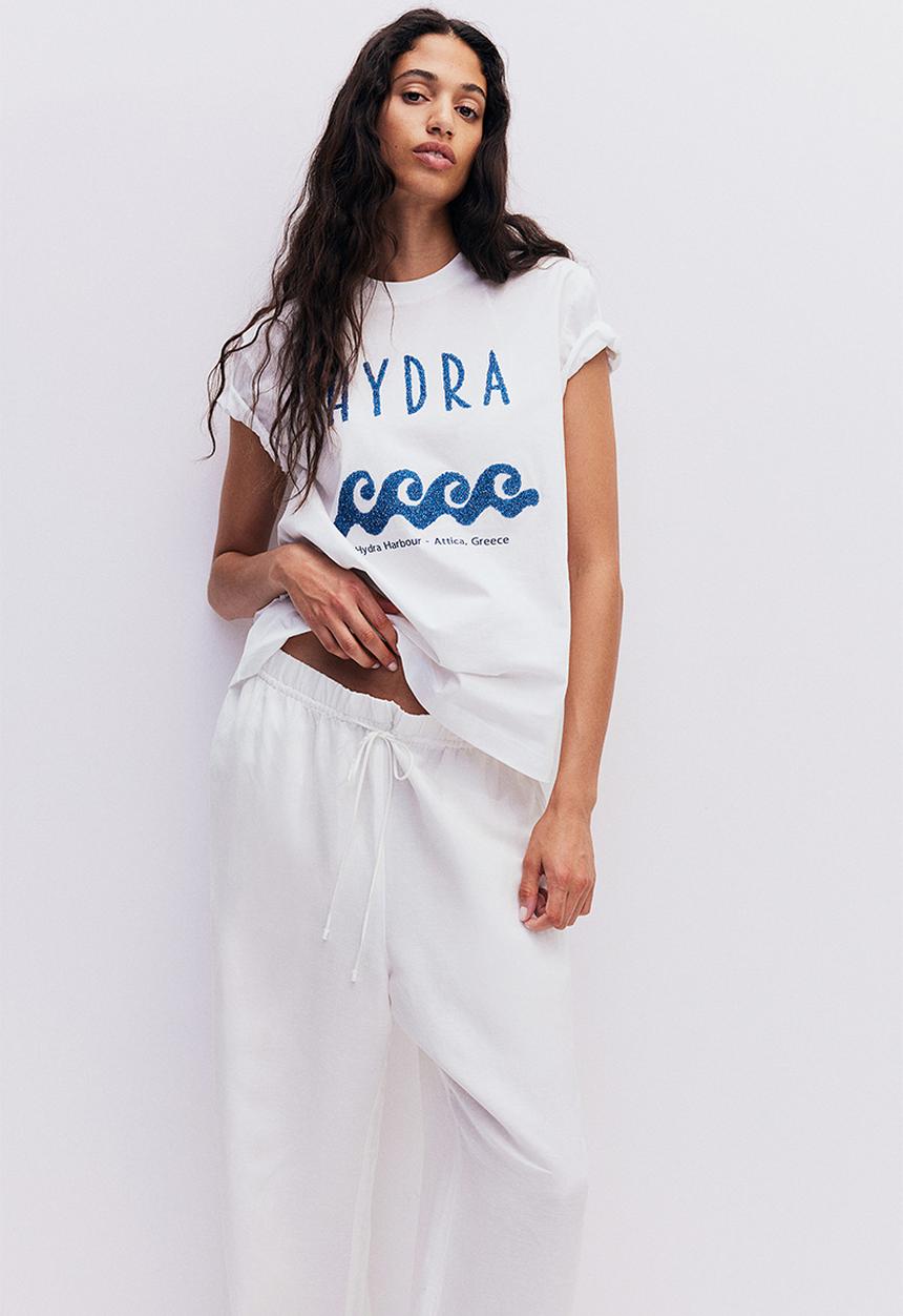 H&M - Print-motif T-shirt - white,multi