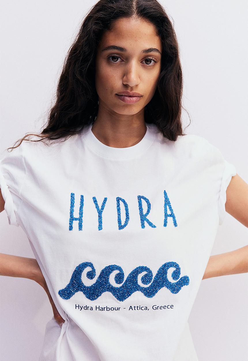 H&M - Print-motif T-shirt - white,multi