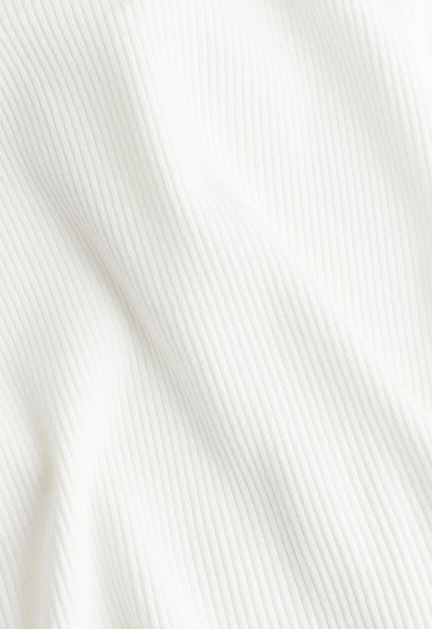 H&M - Rib-knit strappy top - cream