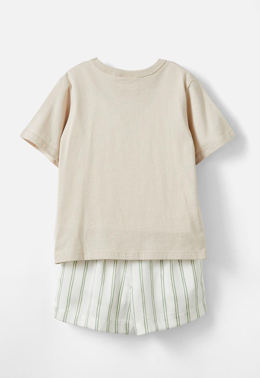 Cotton On - Calvin short sleeve pyjama set - rainy day/good times