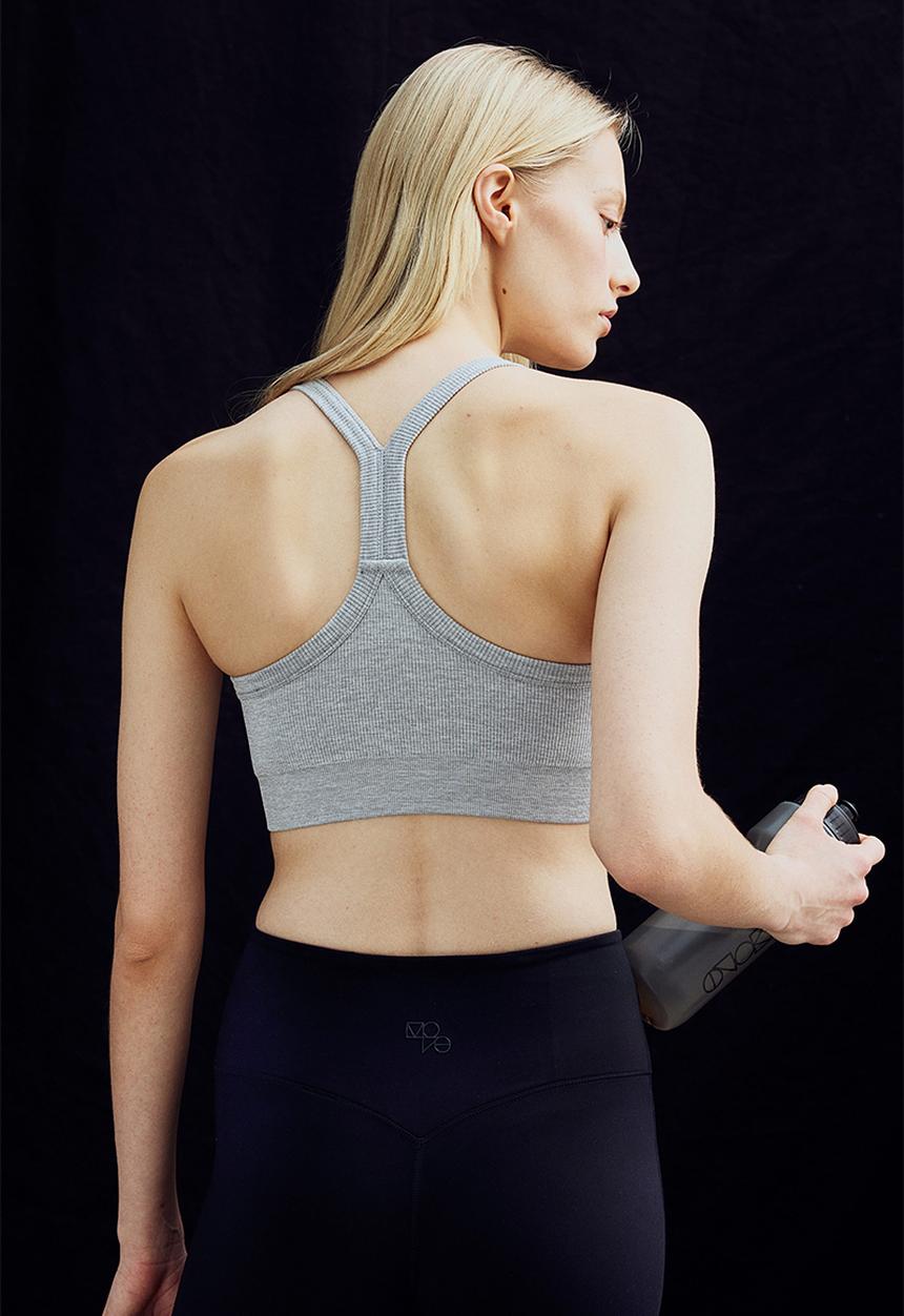H&M - Drymove™ seamless medium support sports bra - grey