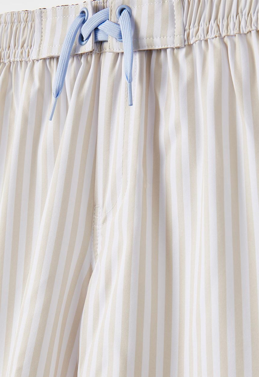 Cotton On - Bobby stretch board short - rainy day & white vertical stripe